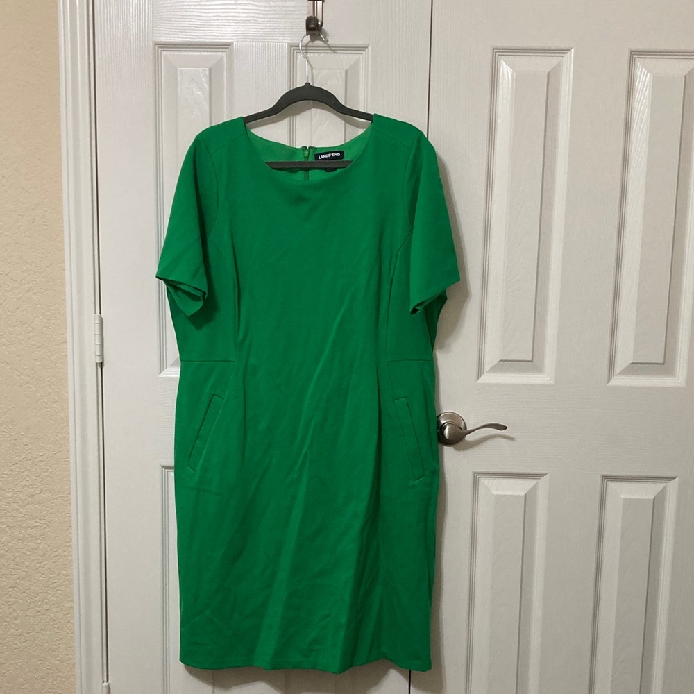 Lands' End Green Dress